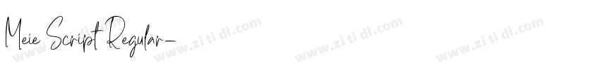 Meie Script Regular字体转换